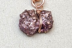 Copper Slag Nugget Pendant